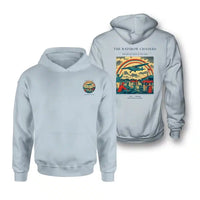 Thumbnail for VINTAGE G4432 - The Rainbow Chasers - Double-Side Hoodie design on lightblue double side
