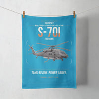 Thumbnail for Sikorsky S-70i FIREHAWK design on turquoise towel
