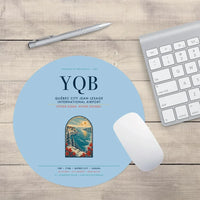 Thumbnail for Québec City Jean Lesage International Airport (YQB) design on light blue round mouse pad