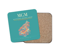 Thumbnail for Montgomery Regional Airport (MGM) design on turquoise 1 piece coaster