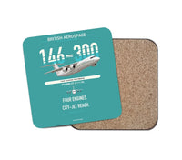 Thumbnail for BAe 146-300 design on turquoise 1 piece coaster
