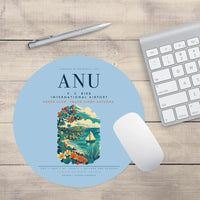 Thumbnail for V. C. Bird International Airport (ANU) design on light blue round mouse pad