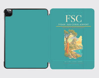 Thumbnail for Figari Sud-Corse Airport (FSC) design on turquoise ipad tablet case