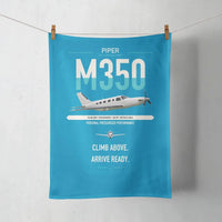 Thumbnail for Piper M350 design on turquoise towel
