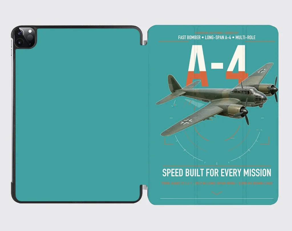 Junkers Ju 88A-4 design on turquoise ipad tablet case