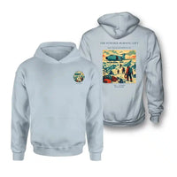 Thumbnail for VINTAGE G4287 - The Powder Morning Lift - Double-Side Hoodie design on lightblue double side