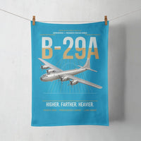 Thumbnail for B-29A Superfortress design on turquoise towel