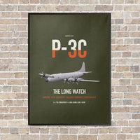 Thumbnail for P-3C Orion vertical canvas print - framed - green army background