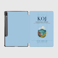 Thumbnail for Kagoshima Airport (KOJ) design on light blue samsung tablet tablet case