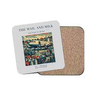 Thumbnail for The Mail And Milk - Designed Coasters design on light gray 1-piece