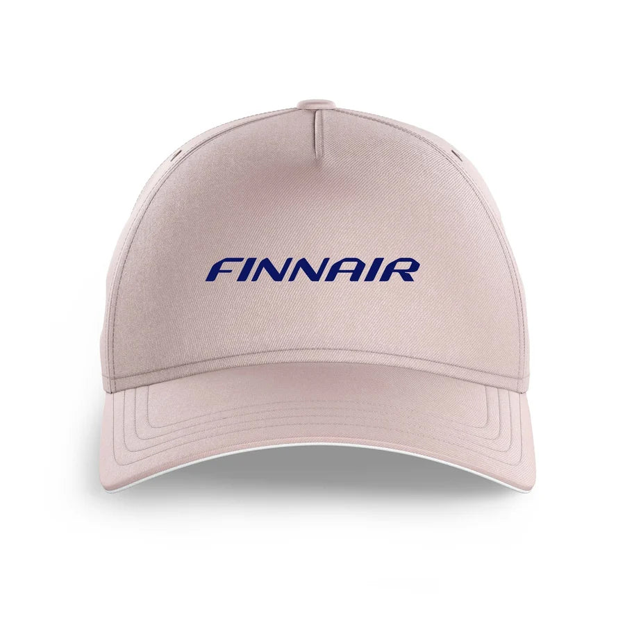 Finnair Airlines logo printed on pink cap