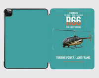 Thumbnail for Robinson R66 design on turquoise ipad tablet case
