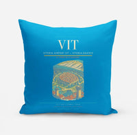 Thumbnail for Vitoria Airport (VIT) design on turquoise pillow