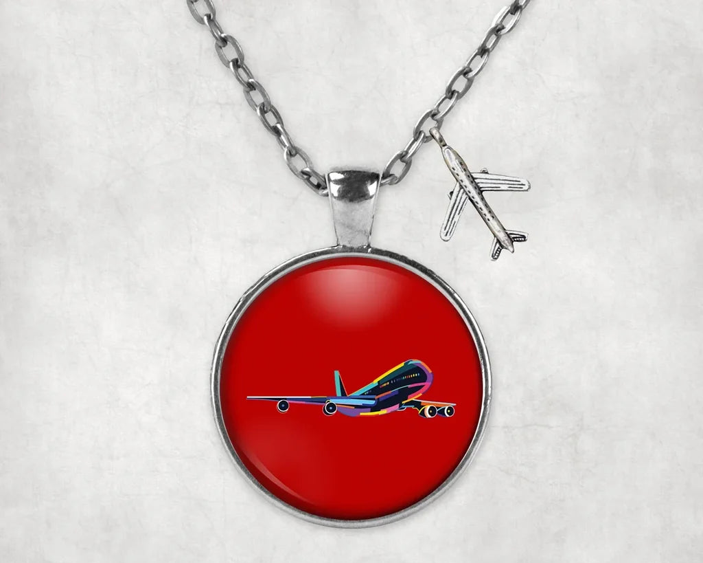 Multicolor Airplane Necklace - view 9