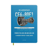 Thumbnail for CF6-80E1 design on turquoise notebook