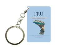 Thumbnail for Manas International Airport FRU — Bishkek Key Chain design on light blue key chain