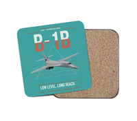 Thumbnail for B-1B Lancer design on turquoise 1 piece coaster