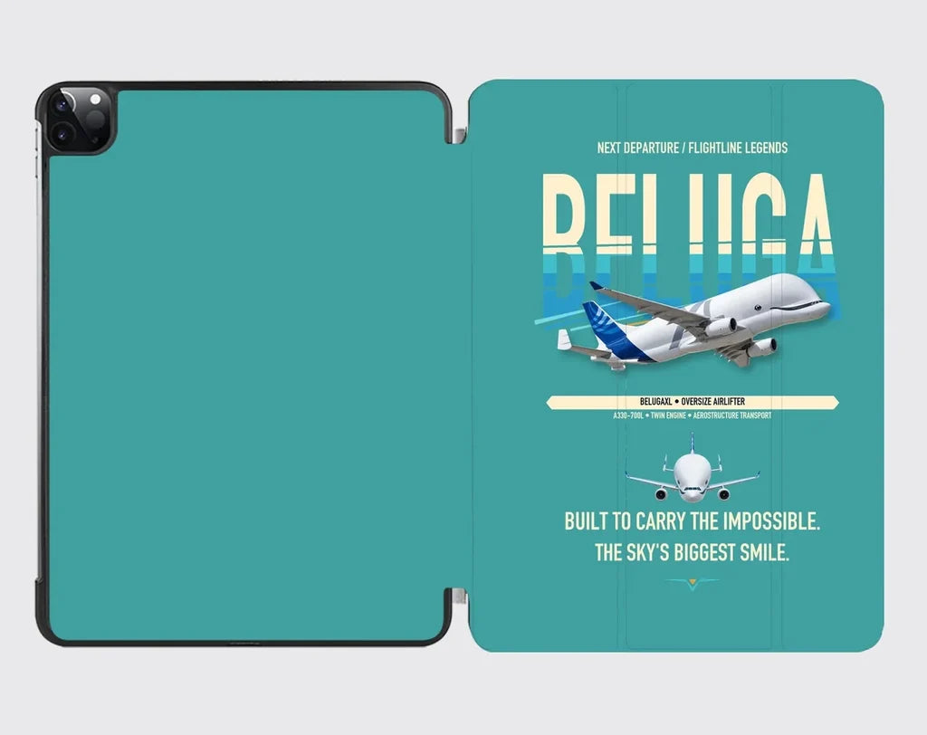 Airbus BelugaXL / A330-743L design on turquoise ipad tablet case
