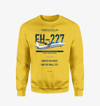 Thumbnail for Fairchild Hiller FH-227B design on yellow sweatshirt