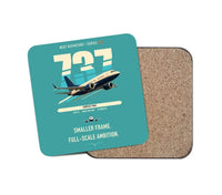Thumbnail for Boeing 737 MAX 7 design on turquoise 1 piece coaster