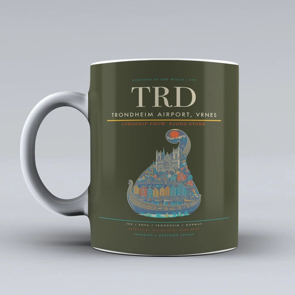Trondheim Airport, Vrnes TRD Mug - Green Army