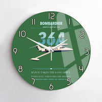 Thumbnail for Bombardier Learjet 36A design on green no frame wall clock