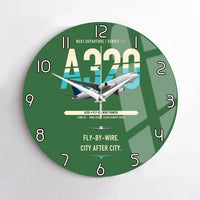 Thumbnail for Airbus A320 design on green no frame wall clock