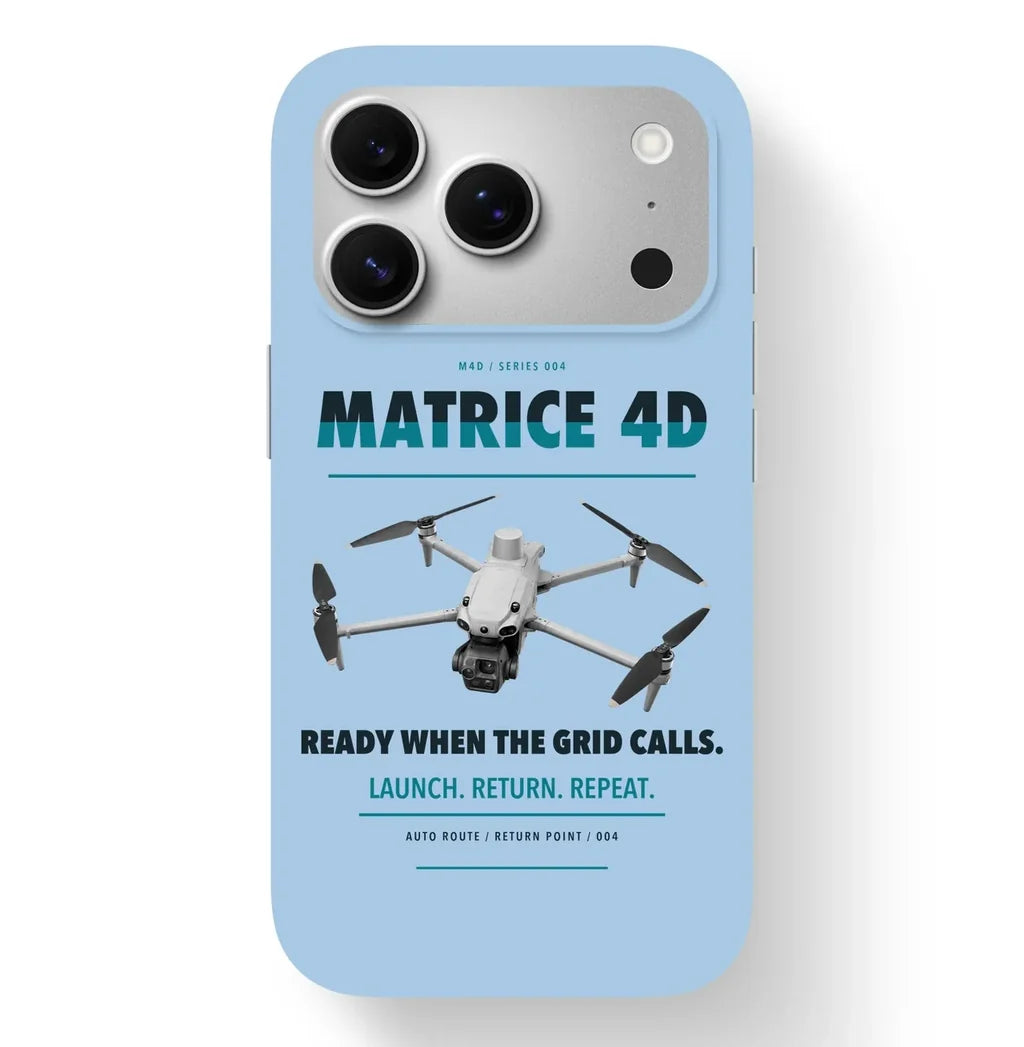 DJI Matrice 4D Case design on light blue iphone case