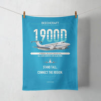 Thumbnail for Beechcraft 1900D design on turquoise towel