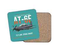 Thumbnail for AT-6E Wolverine Light Attack design on turquoise 1 piece coaster