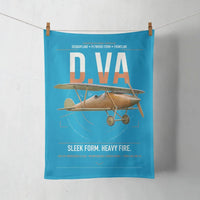 Thumbnail for Albatros D.Va design on turquoise towel