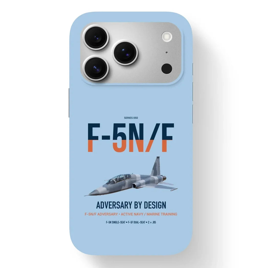 F-5N F Adversary design on light blue magsafe iphone case, for iPhone 17 Pro