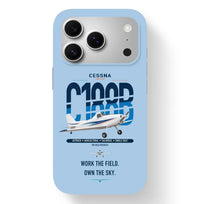Thumbnail for Cessna A188B AgTruck design on light blue magsafe iphone case, for iPhone 17 Pro