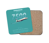 Thumbnail for Bombardier Global 7500 design on turquoise 1 piece coaster