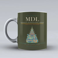 Thumbnail for International Airport MDL Mug design on green army mandalay
