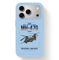 Thumbnail for Boeing MH-47G Chinook design on light blue magsafe iphone case, for iPhone 17 Pro