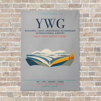 Thumbnail for Winnipeg James Armstrong Richardson International Airport YWG vertical canvas print - no frame - light gray background