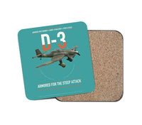 Thumbnail for Junkers Ju 87D-3 design on turquoise 1 piece coaster