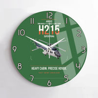 Thumbnail for Airbus H215 design on green no frame wall clock