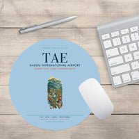 Thumbnail for Daegu International Airport (TAE) design on light blue round mouse pad