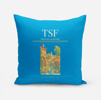 Thumbnail for Treviso Airport (TSF) design on turquoise pillow