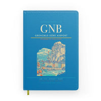 Thumbnail for Grenoble-Isère Airport (GNB) design on turquoise notebook