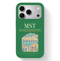 Thumbnail for Maastricht Airport (MST) design on green iPhone 17 Pro MagSafe case