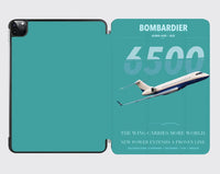 Thumbnail for Bombardier Global 6500 design on turquoise ipad tablet case