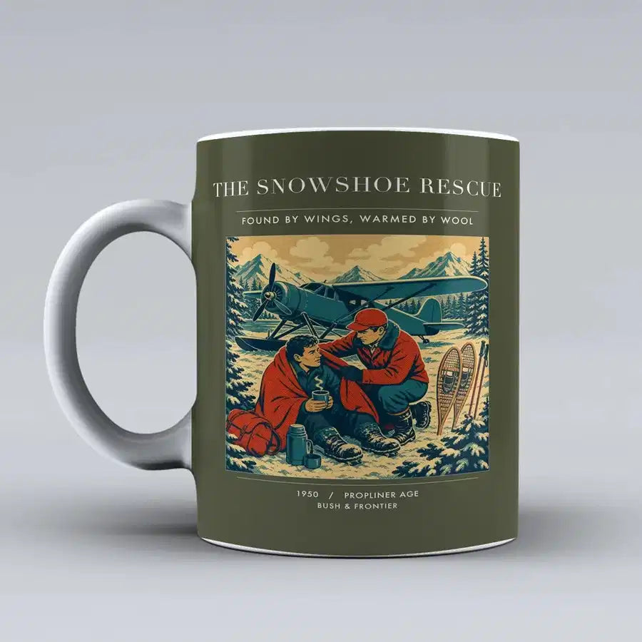 VINTAGE G4281 - The Snowshoe Rescue - Ceramic Mug design on greenarmy