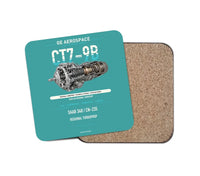 Thumbnail for CT7-9B design on turquoise 1 piece coaster