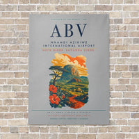 Thumbnail for Nnamdi Azikiwe International Airport ABV vertical canvas print - no frame - light gray background