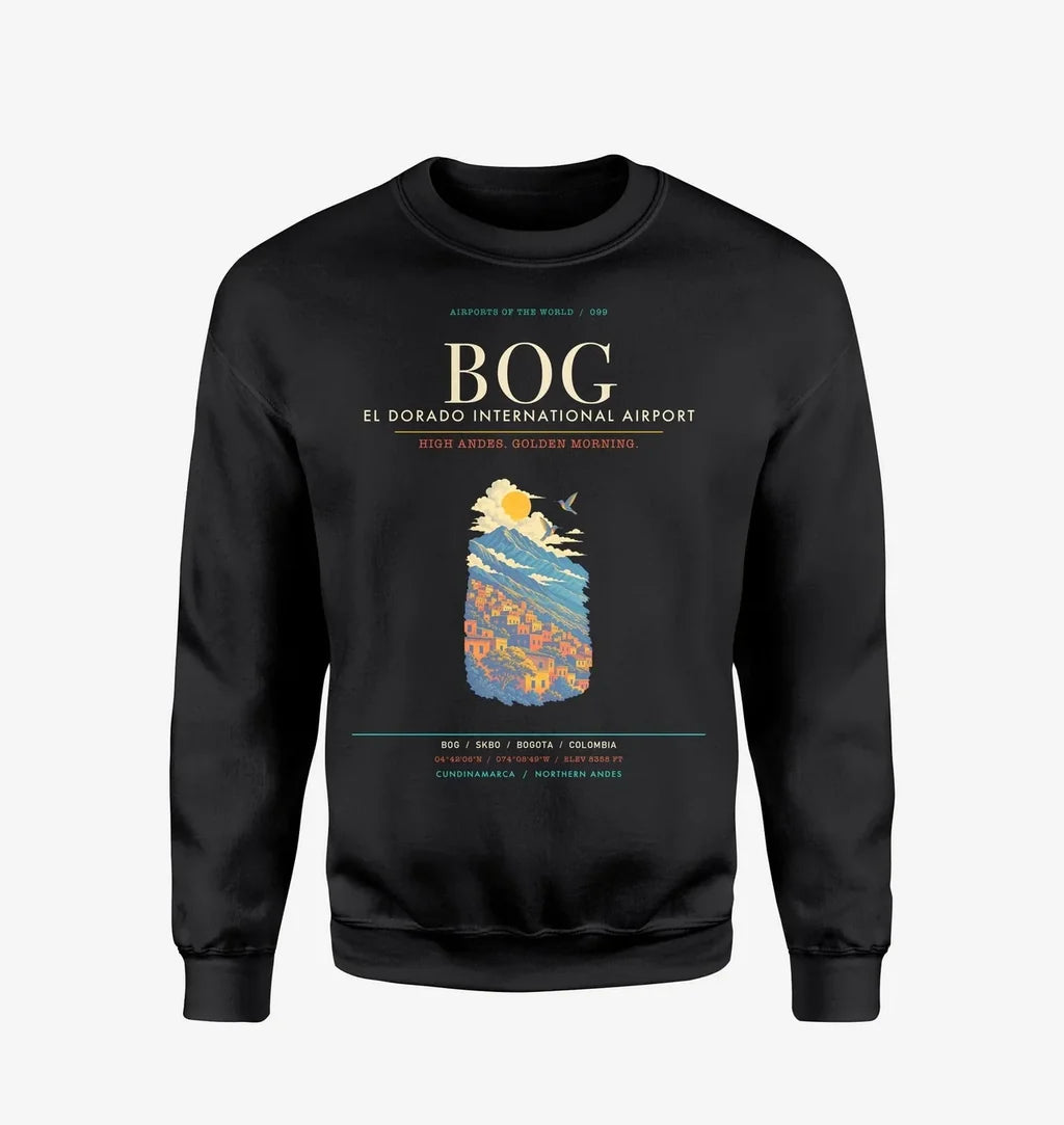 El Dorado International Airport Bogota BOG Sweatshirt - Black