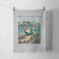 Thumbnail for VINTAGE G4068 - The Seaplane Ramp - Designed Towels design on lightgray