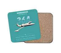 Thumbnail for Bombardier Learjet 36A design on turquoise 1 piece coaster